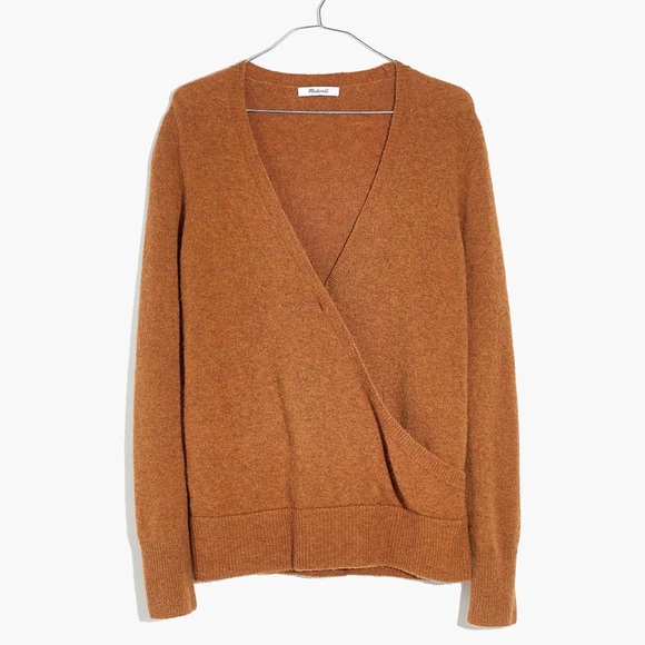 MADEWELL Wrap-Front Pullover Sweater in Coziest Yarn sz L - Picture 3 of 8